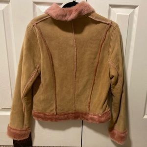 Oscar Leopold Suede Fur-Lined Coat - M/NWT